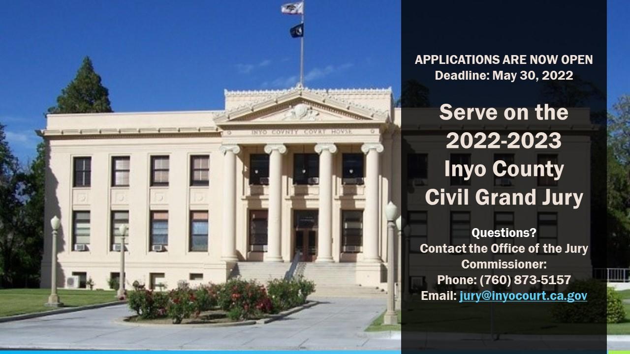 Inyo County Civil Grand Jury Application are Now Open